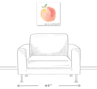 Youre A Peach Script Canvas 2 16x16 Canvas Wall Art