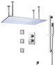 Fontana 20*40" LED Rainfall Shower System, Handheld Shower & 3 Body Jets, Chrome