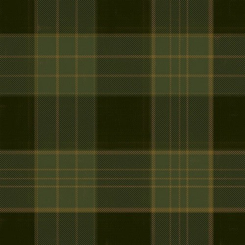 "Dark Green and Brown Tartan Plaid" Pillow 20"x20"