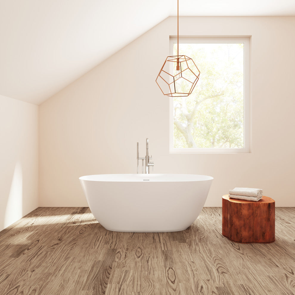 Perlato Treviso Eco-Lapistone Freestanding Soaking Tub, 63"