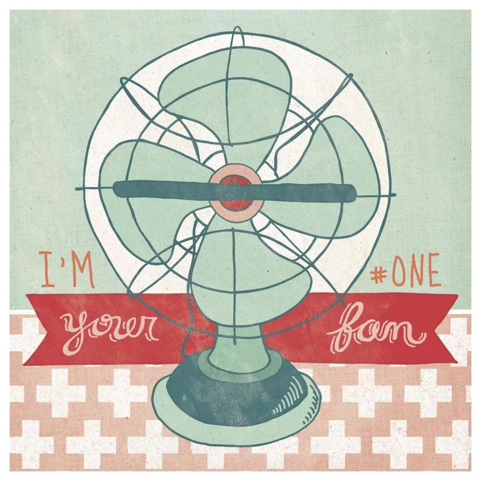 "Retro Fan" Digital Paper Print by Mary Urban, 26"x26"