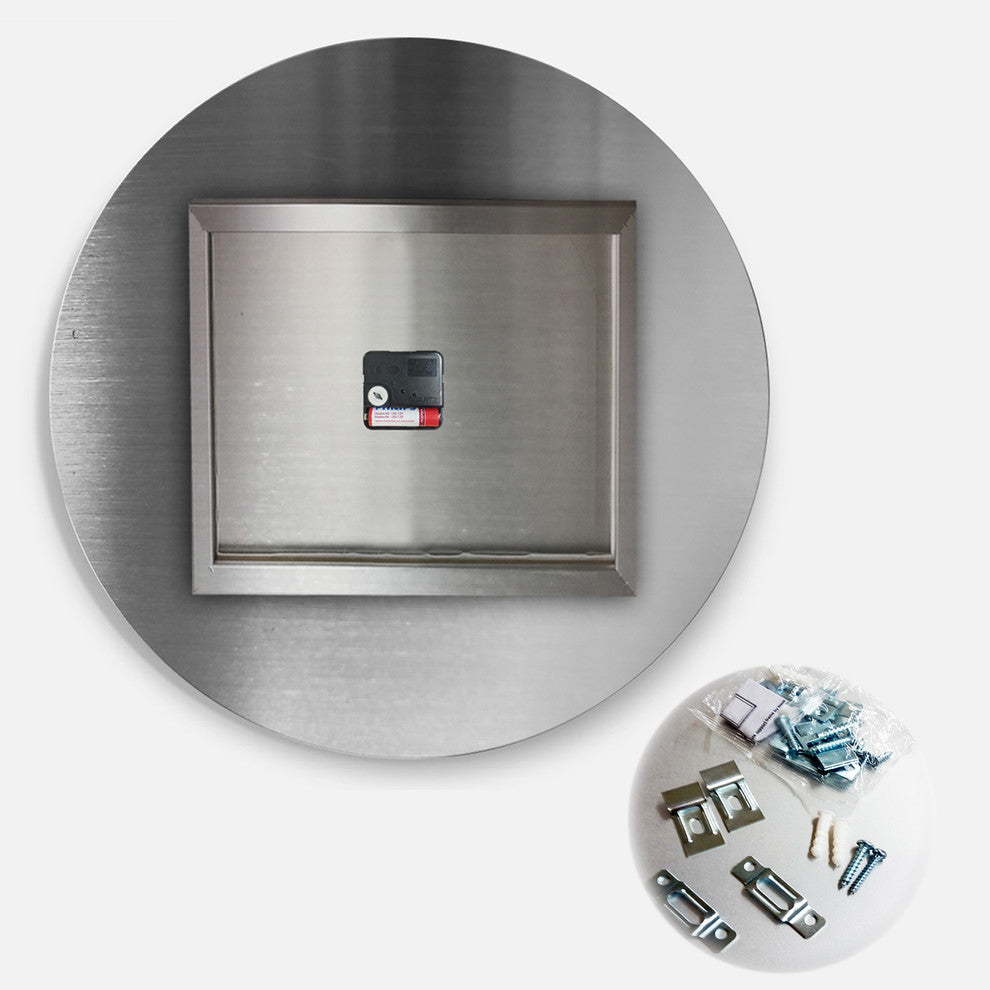 Lavender Field in Provence France Traditional Metal Clock, 36x36