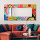 "Secret Garden Floral II" Leaner Mirror on Tempered Art Glass, 72" X 36"
