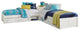 Hillsdale Pulse Wood Twin L-Shaped Bed With 2 Storage Units