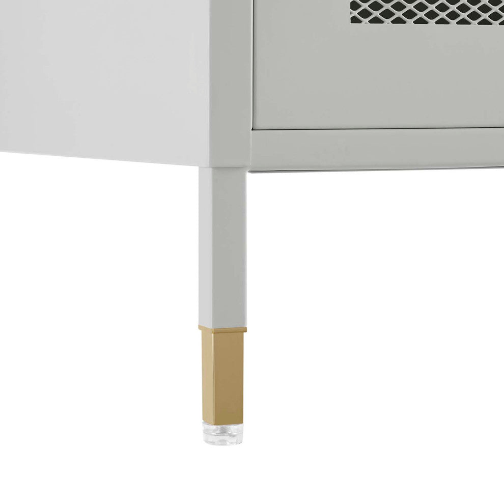 Covelo Tall Storage Cabinet - Light Gray