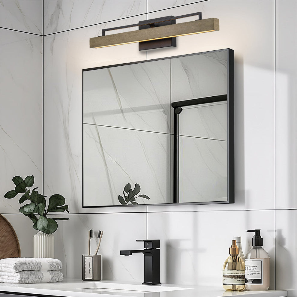 Kira Home Felix 25" Integrated LED (24W) / Bathroom Light, Linear Design, 3000k