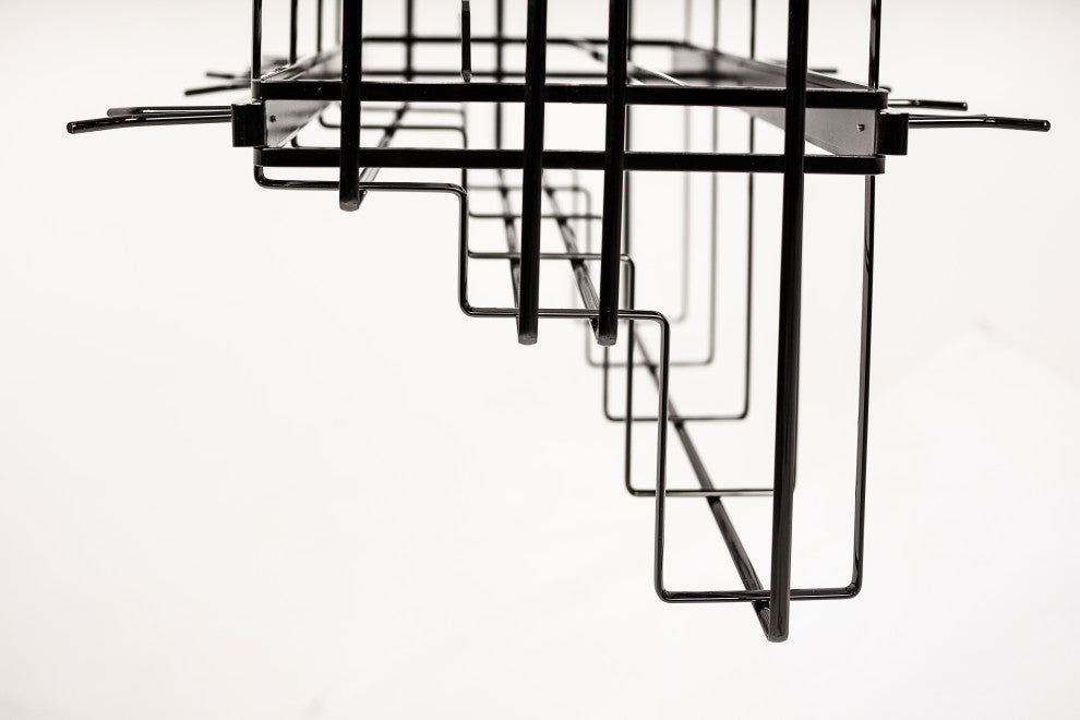 STORAGE WITH STYLE Â® Hanging Pan Organizer with Lid Storage, Black Nickel Finish
