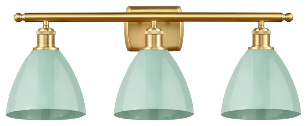 Innovations 516-3W-SG-MBD-75-SF 3 Light Bath Vanity Light, Satin Gold