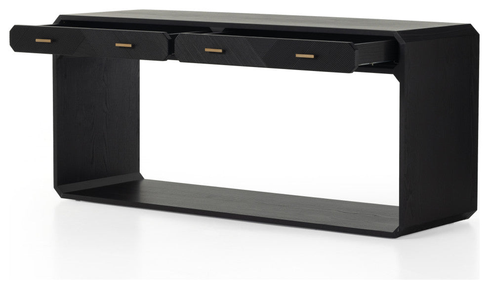Caspian Console Table-Black Ash