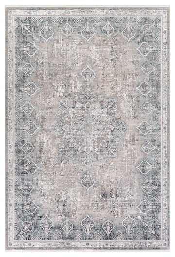Surya Solar SOR-2315 2'x3' Rug, Medium Gray/Light Gray/Khaki/Black