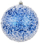 Vickerman N190402D 8" Blue Glitter Hail Ball Ornament