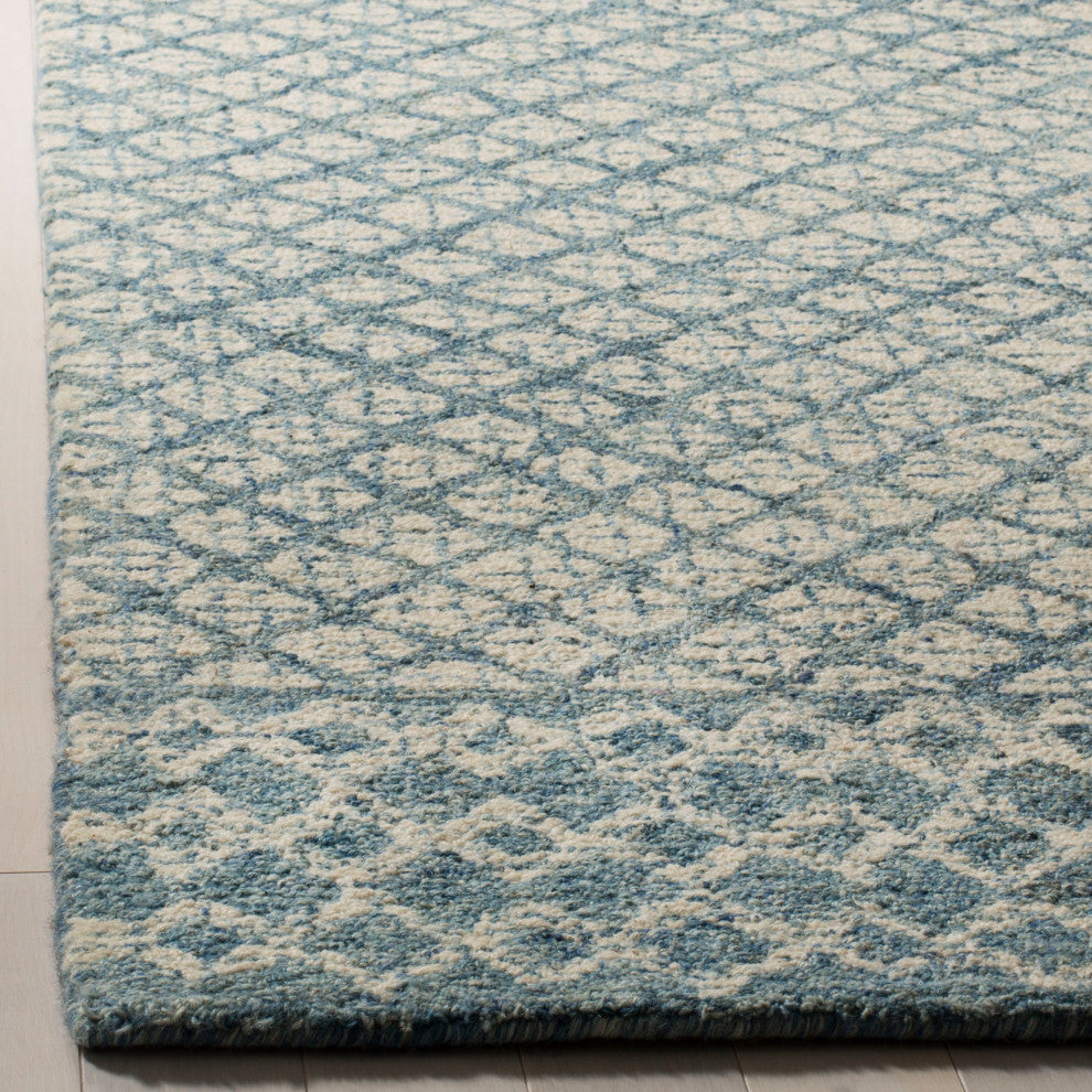 Safavieh Couture Abstract Collection, ABT203 Rug, Blue/Ivory, 2'3"x4'