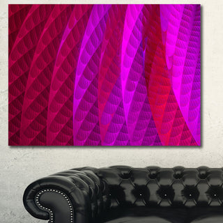 Layered Pink Psychedelic Design, Oversized Abstract Canvas Art Print, 60x40