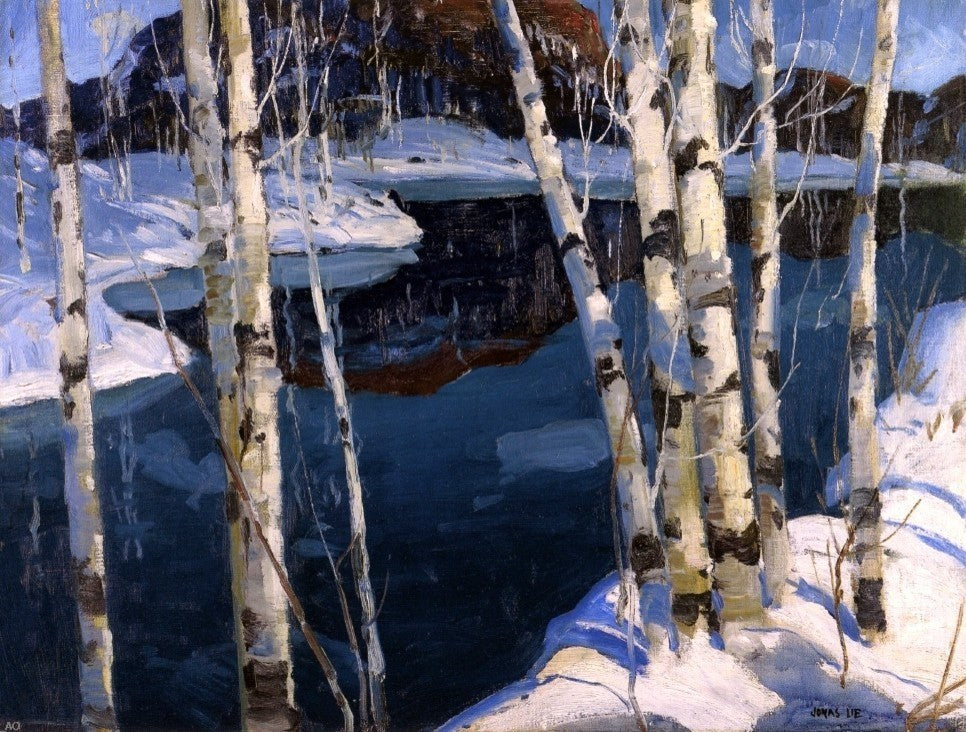 Jonas Lie a Winter Blue Premium Canvas Print