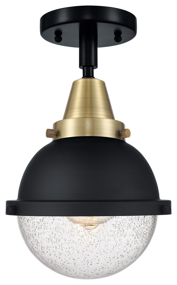 Innovations 447-1C-BAB-HFS-64-BK 1 Light 7.25" Flush Mount, Matte Black