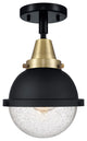 Innovations 447-1C-BAB-HFS-64-BK 1 Light 7.25" Flush Mount, Matte Black