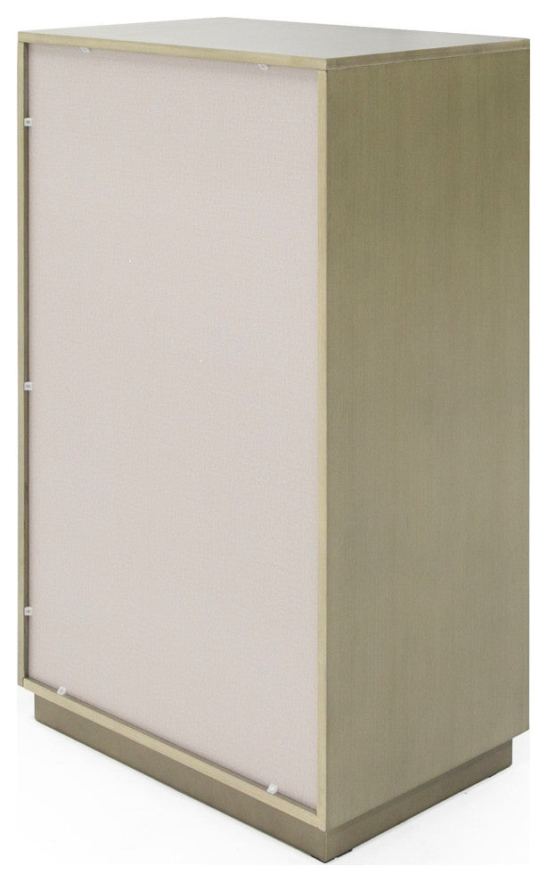 Nixa Modern Wide Birch, Brushed Bronze Chest