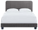 Tufted Platform Bed Frame, Twin Size, Velvet, Grey Gray, Modern Contemporary