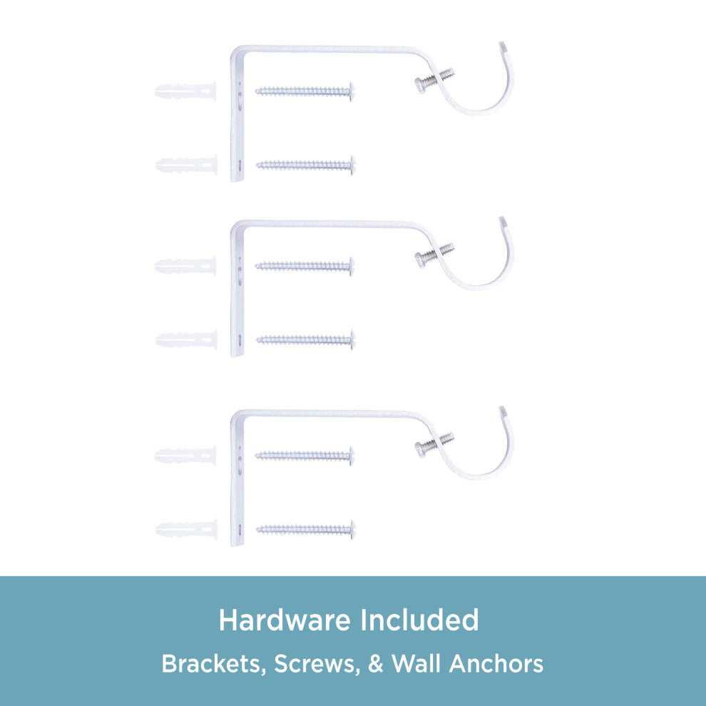 KenneyÂ® Weaver 1" Premium Decorative Window Curtain Rod, Satin Nickel, 90-130