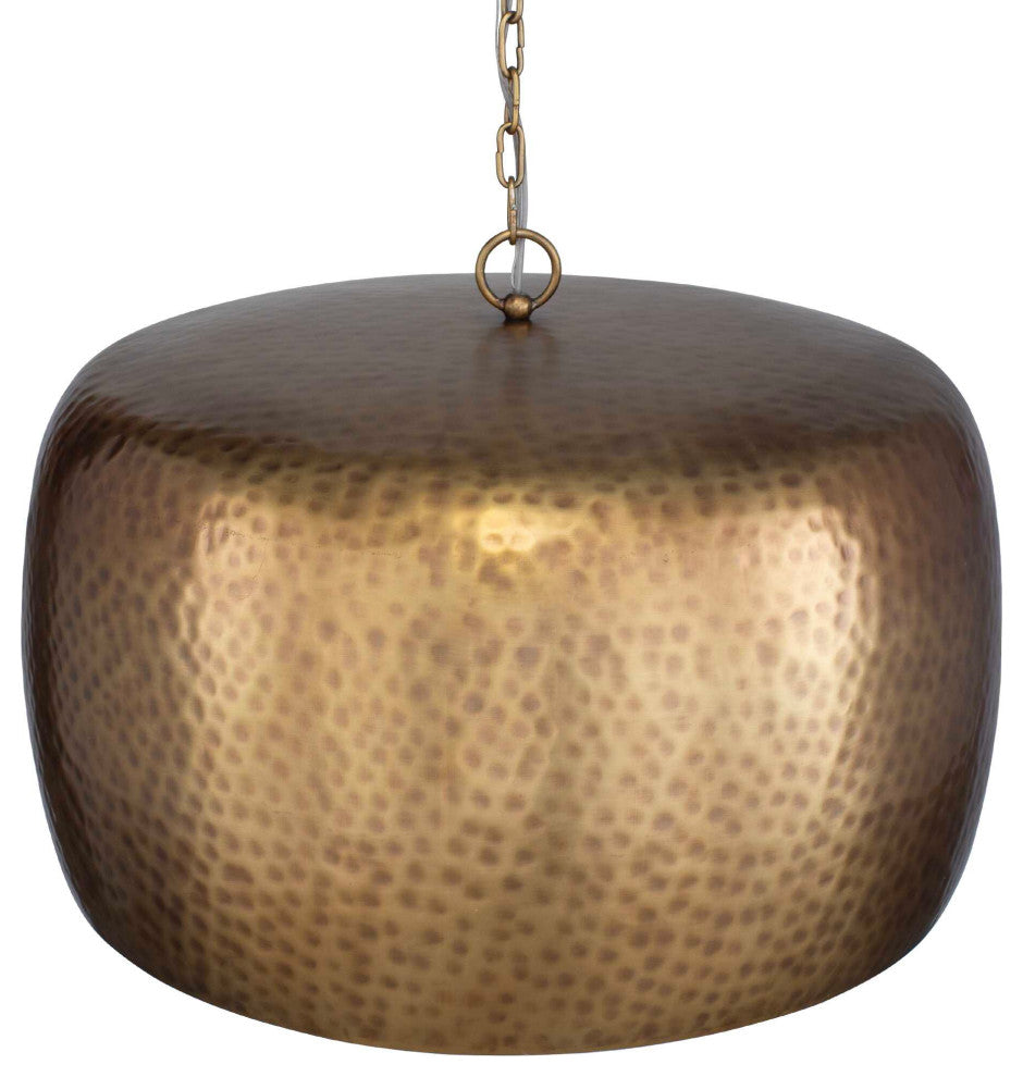 Uttermost Lemont Hammered Brass 1 Light Pendant