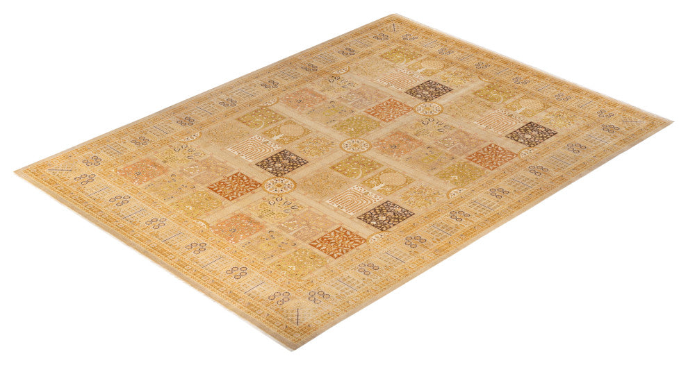 Sintgaing One-of-a-Kind Hand-Knotted Area Rug Ivory, 9'0"x12'6"