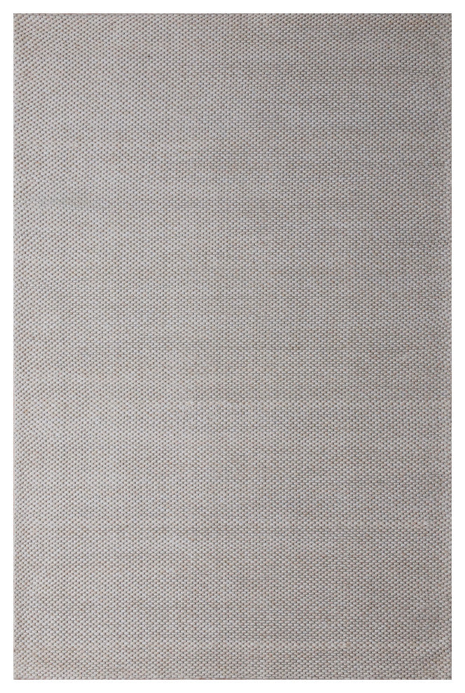 Camden Ivory/Beige Transitional Solid Wool Indoor Area Rug, 9' x 12'
