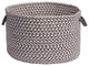Colonial Mills Basket Outdoor Houndstooth Tweed  Gray Round