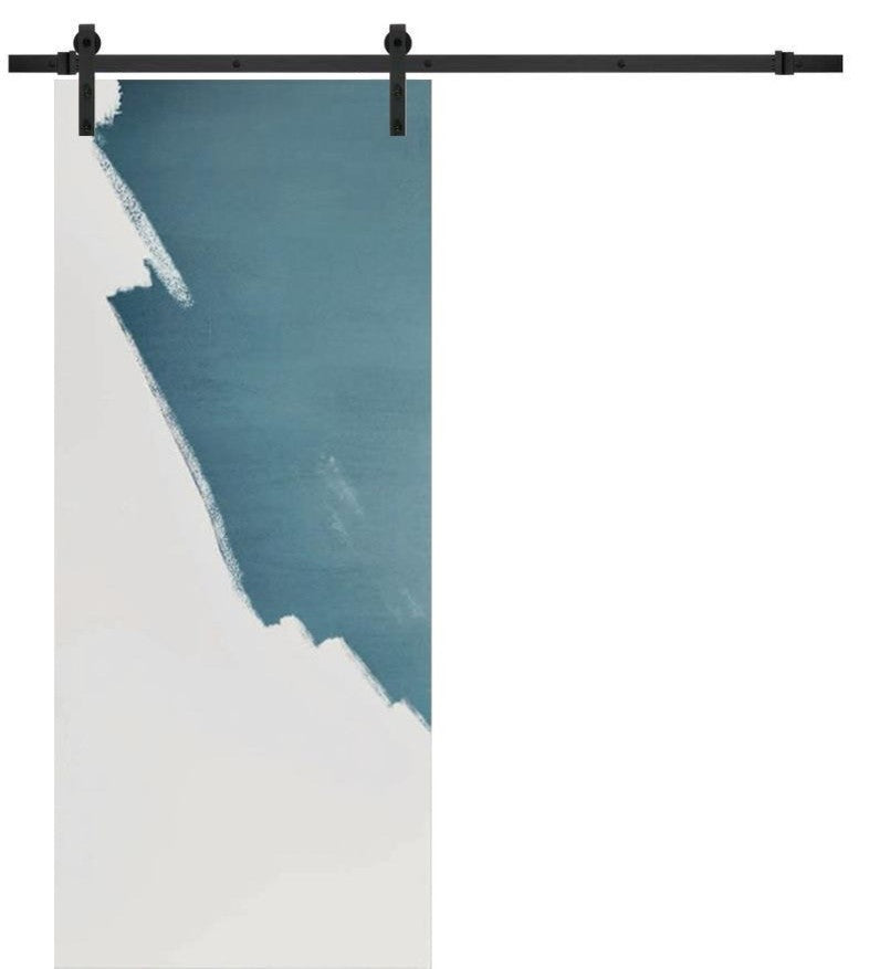 Sliding Barn Door 32 x 80 & Hardware Rail| Planum 0010 Paintable Primed|
