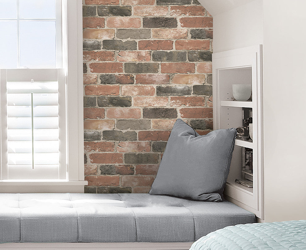 Brick Pattern Peel and Stick Wallpaper, 4 Rolls