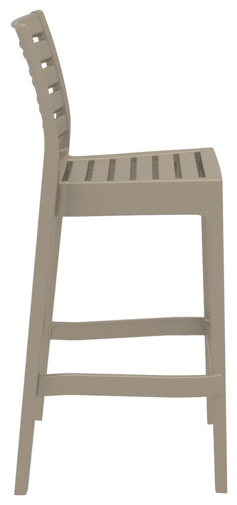 Compamia Ares Resin Barstool Taupe, Set of 2