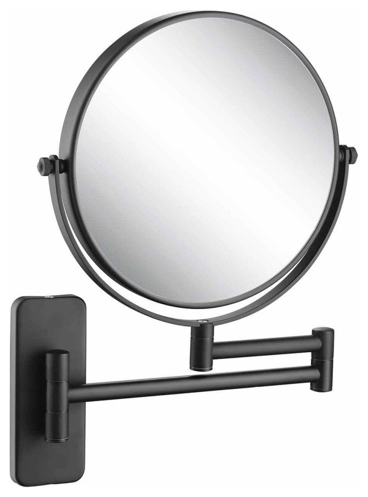 Circular Magnifying Makeup/shaving Mirror, Matte Black