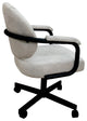 M-70 Caster Swivel Tilt Kitchen Chair with Wheels, Outlier Stucco - Black