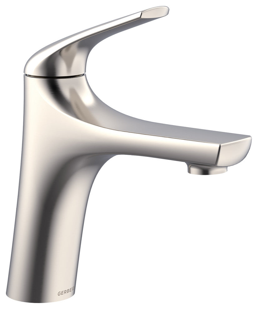 Lemora Single Handle Lavatory Faucet w/ Metal Touch-Down Drain Chrome, Brushed Nickel