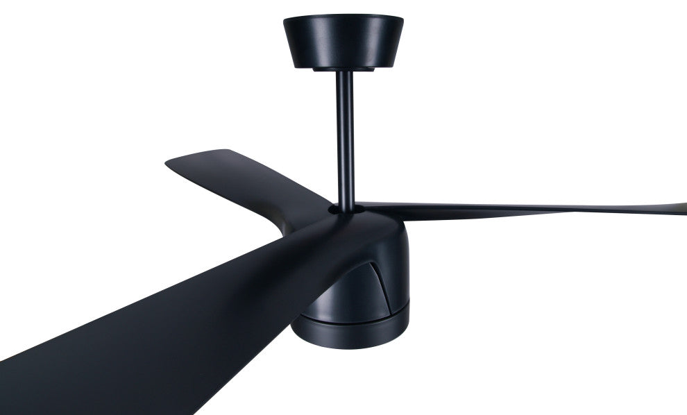 Lucci Air Peregrine 56" Light With Remote Ceiling Fan, Black