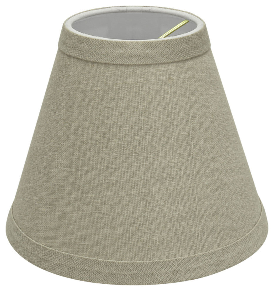 32112-5 Small Hardback Empire  Chandelier Clip On Lamp Shade Khaki 3"x6"x5"