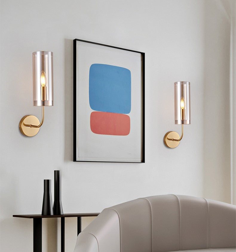 Creative Wall Lamp in European Style for Living Room, Bedroom, Cognac