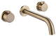 Solid Brass Wall Mount 2 Handle Bathroom Sink Faucet
