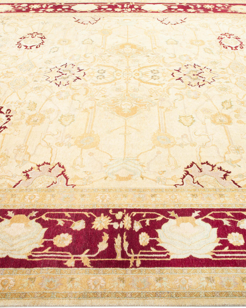 Amara, One-of-a-Kind Hand-Knotted Area Rug Ivory, 8'2"x10'2"