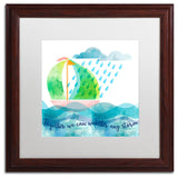 Lisa Powell Braun 'Weather Any Storm' Art, Wood Frame, White Mat, 16x16
