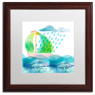 Lisa Powell Braun 'Weather Any Storm' Art, Wood Frame, White Mat, 16x16