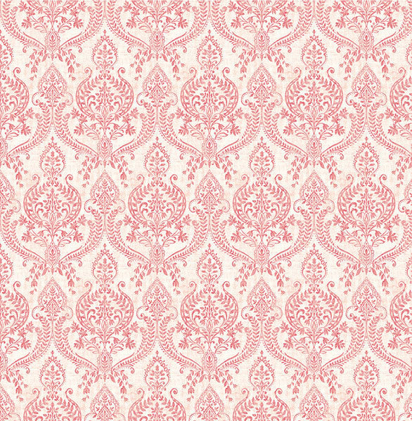 Bohemian Damask Wallpaper, Pink, Bolt