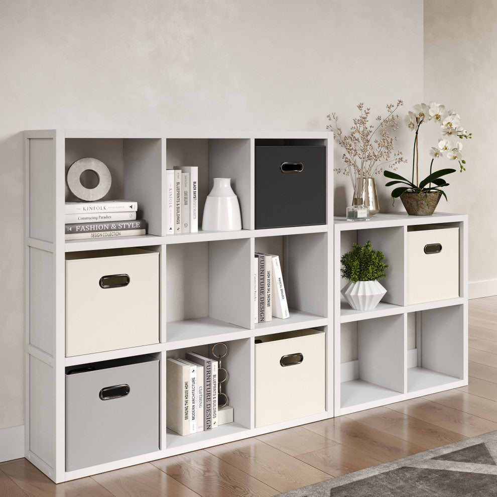 Solid Wood 4 Cube Storage Organizer, White