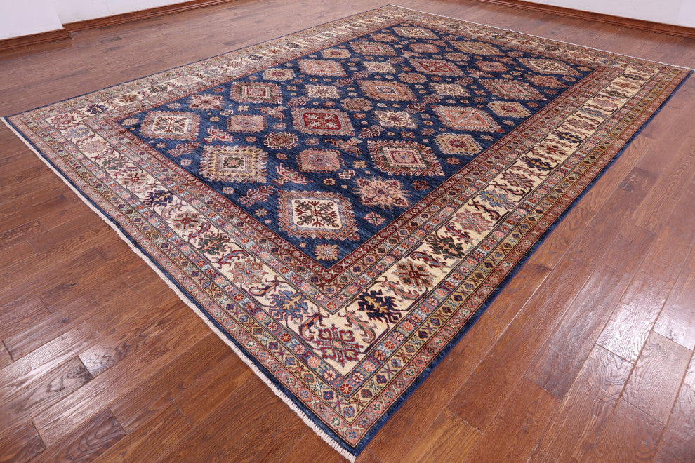 Hand Knotted Super Kazak Wool Rug 10' 1" X 13' 1" Q5215