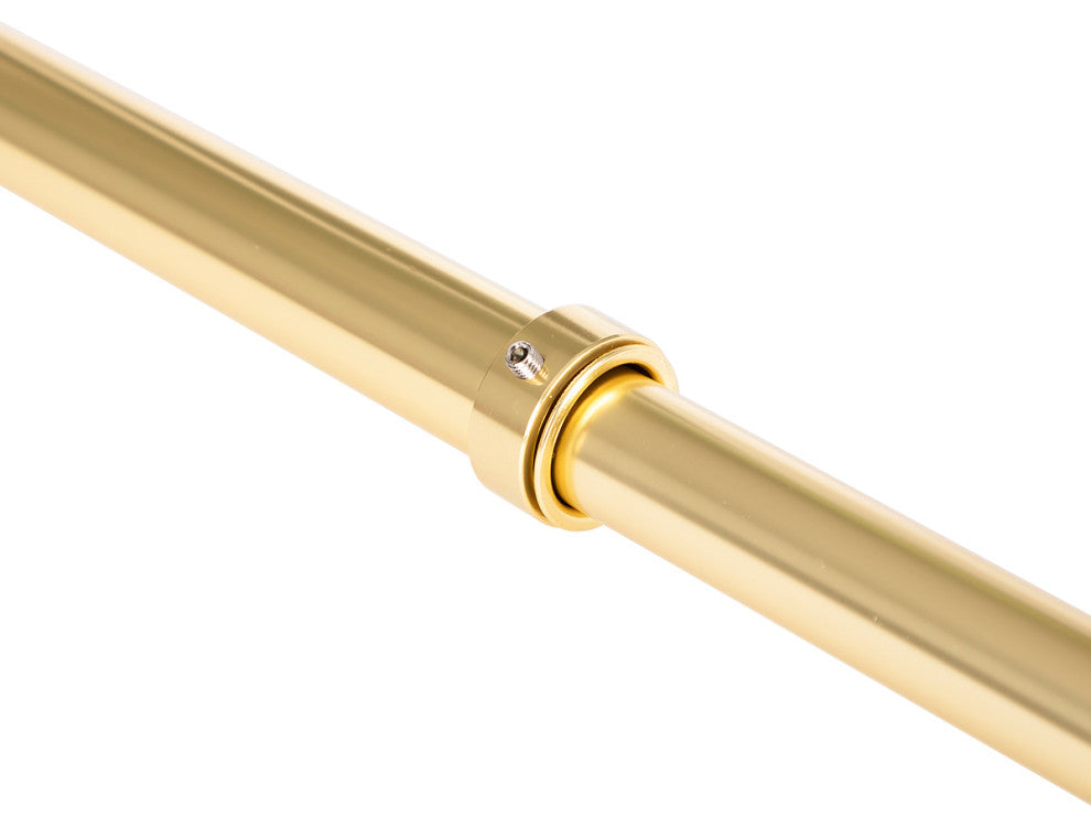 Utopia Alley Rustproof L-Shaped Corner Rod Vertical Ceiling Support Bar, Gold