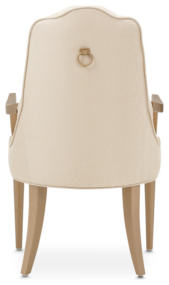 Malibu Crest Dining Arm Chair, Set of 2 - Burnished Gold