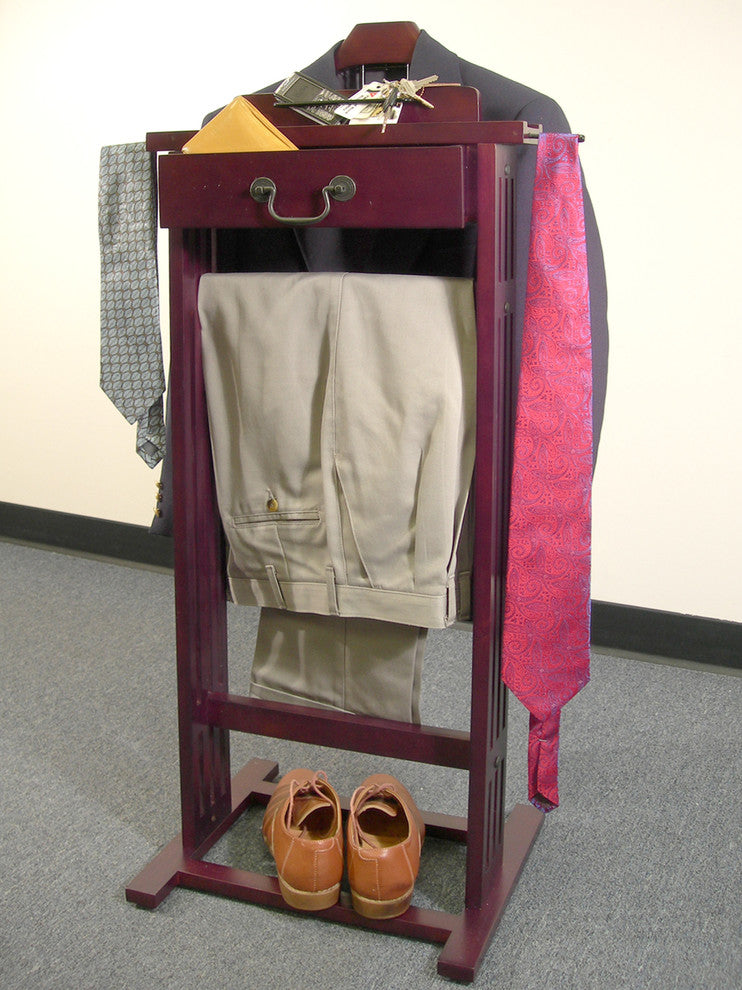 Proman Products Mission Valet, Dark Walnut