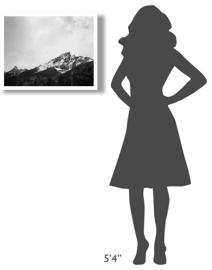 "Snow covered peak in Grand Teton National Park, 1941" Paper Art, 26"x20"