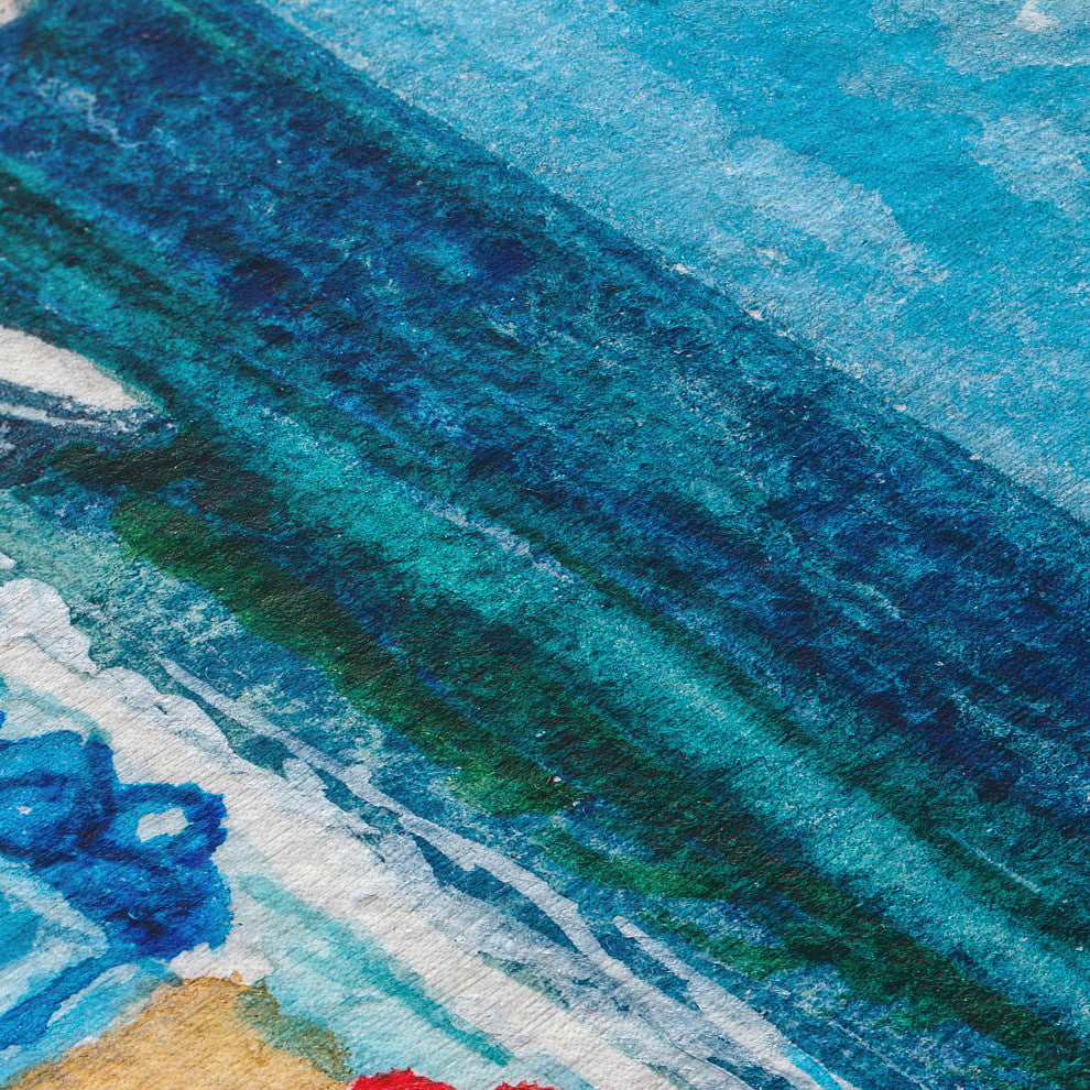Indoor/Outdoor Wonderland WN9 Ocean Machine Washable 5' x 7'6" Rug