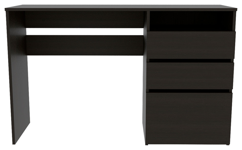 Kenai 3 Drawers Computer Desk, Black