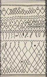 Unique Loom Beige Tribal Morocco Area Rug, 5'x8"